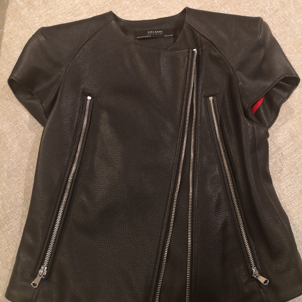 Zara faux leather vest
